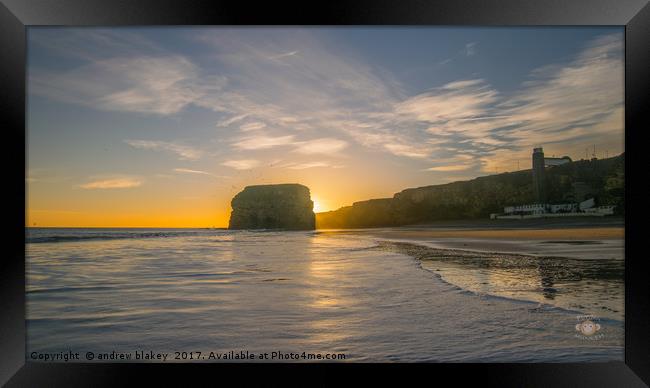 Behind the rock Framed Print by andrew blakey