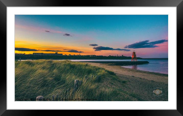 Littlehaven sunset Framed Mounted Print by andrew blakey
