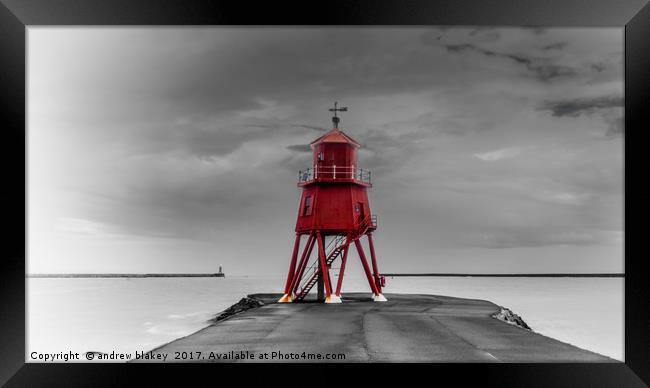 The grey groyne Framed Print by andrew blakey