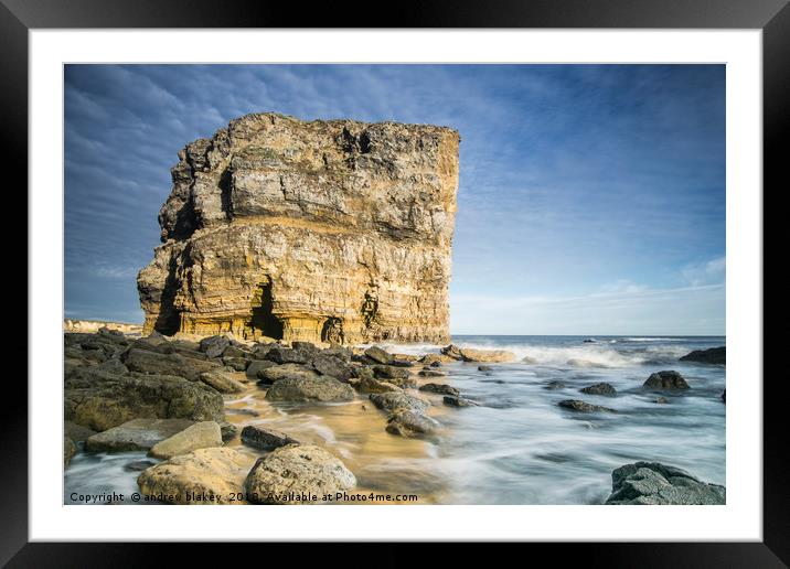 Majestic Marsden Bay Framed Mounted Print by andrew blakey