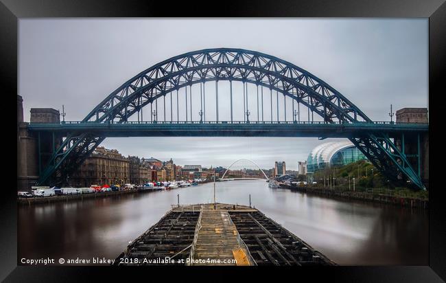 Down the Tyne Framed Print by andrew blakey