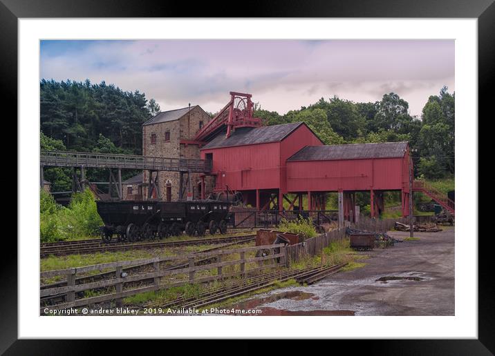 The Haunting History of Beamish Colliery Framed Mounted Print by andrew blakey