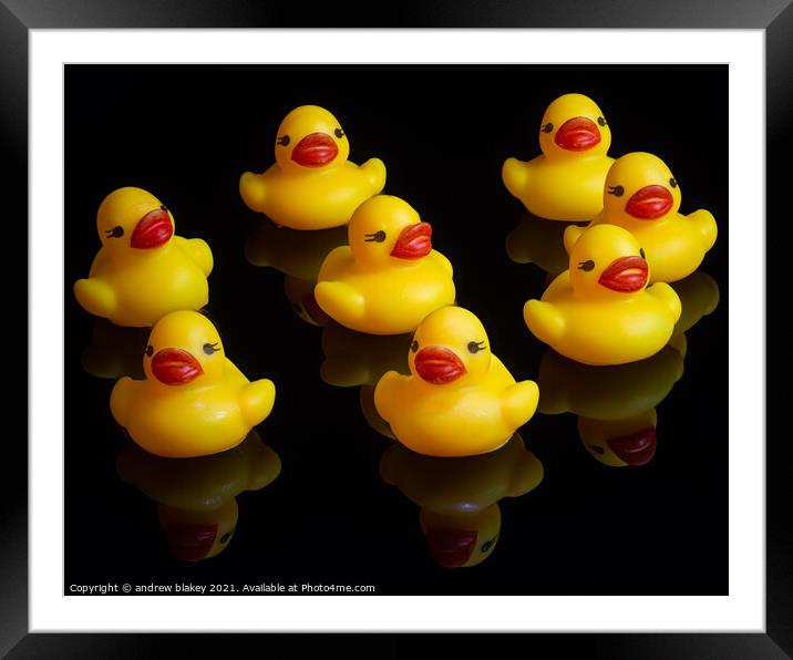 Chaotic Quackery Framed Mounted Print by andrew blakey