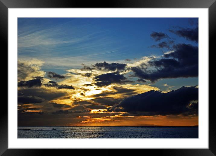  Lahaina Sunset, Lahaina Maui Framed Mounted Print by Paul Phillips