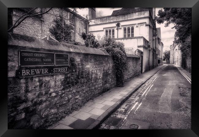 Brewer Street, Oxford Framed Print by Richard Downs