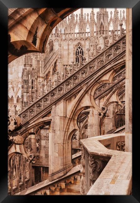 Duomo Gothic Framed Print by Richard Downs