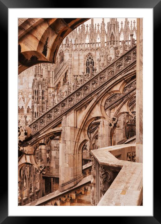 Duomo Gothic Framed Mounted Print by Richard Downs