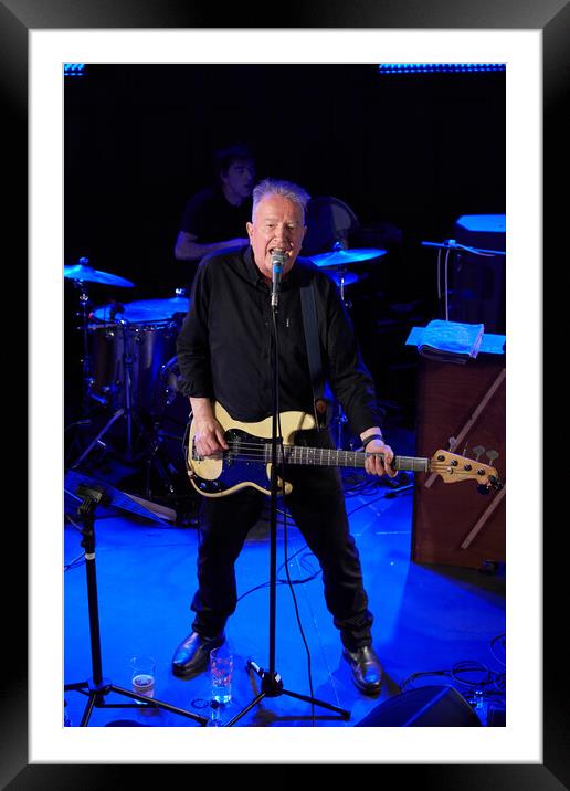 Tom Robinson in concert Framed Mounted Print by Richard Downs