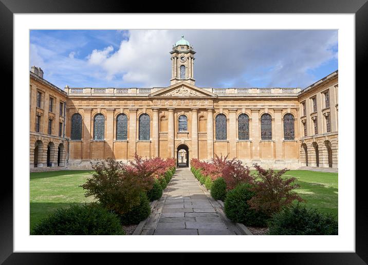 The Queen's College, Oxford Framed Mounted Print by Richard Downs