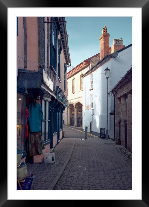 Hay on Wye, Market Town Framed Mounted Print by Richard Downs