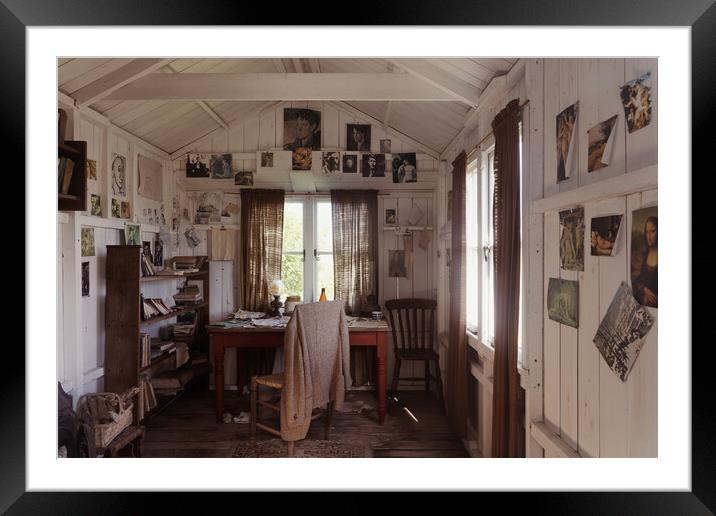 The Writing Shed Framed Mounted Print by Richard Downs