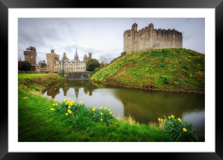 Cardiff Castle Framed Mounted Print by Richard Downs