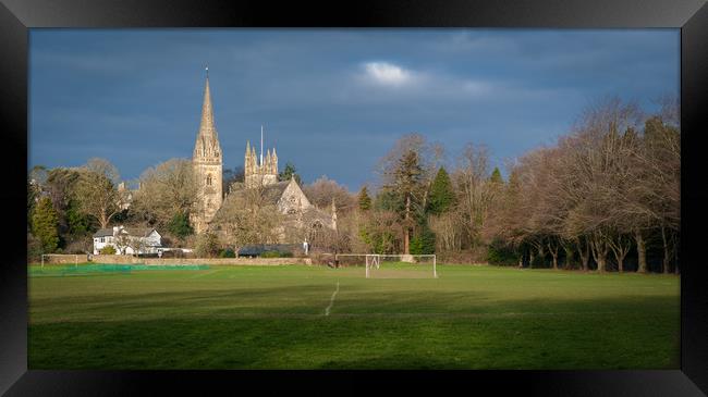 Llandaff Morning Sun Framed Print by Richard Downs