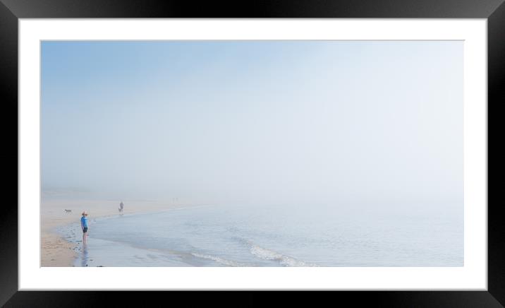Morning mist, South Wales Framed Mounted Print by Richard Downs