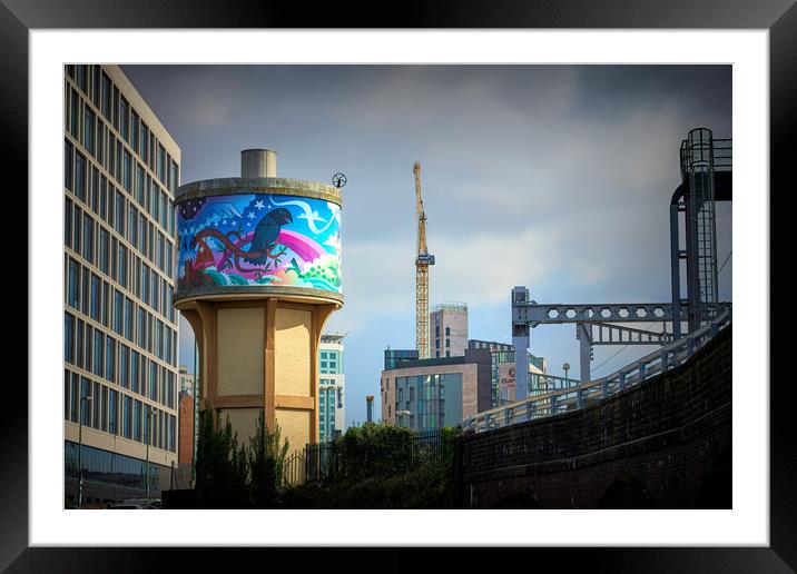 Water Tower Framed Mounted Print by Richard Downs