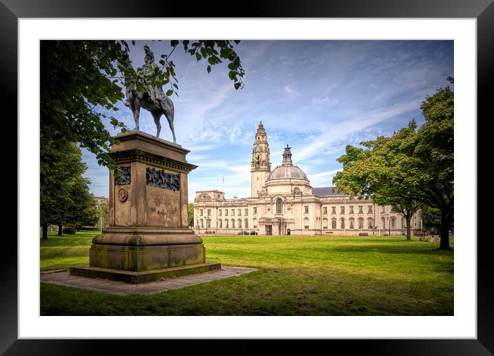 Civic Hall, Cardiff Framed Mounted Print by Richard Downs