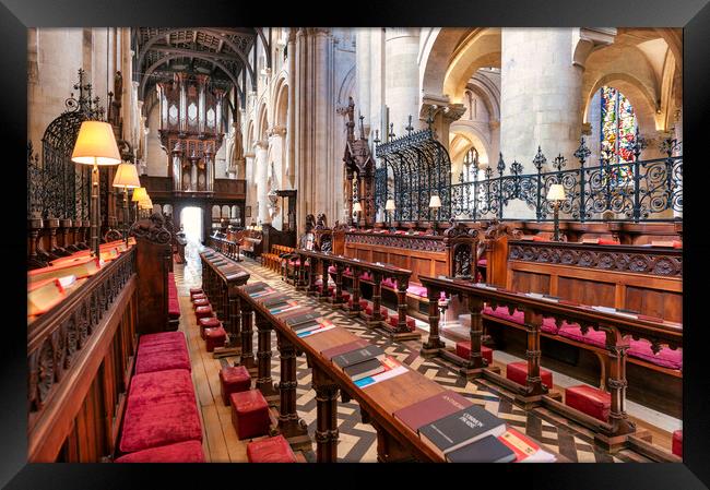 Christ Church Cathedral, Oxford Framed Print by Richard Downs