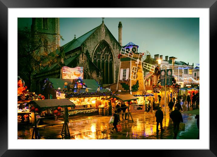 Christmas in Cardiff Framed Mounted Print by Richard Downs