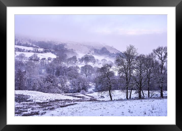 Fresh Morning Snow winter scene Framed Mounted Print by Richard Downs