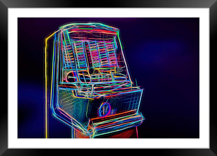 Neon Jukebox Framed Mounted Print by Richard Downs