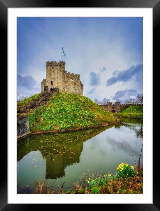 The Keep, Cardiff Castle Framed Mounted Print by Richard Downs