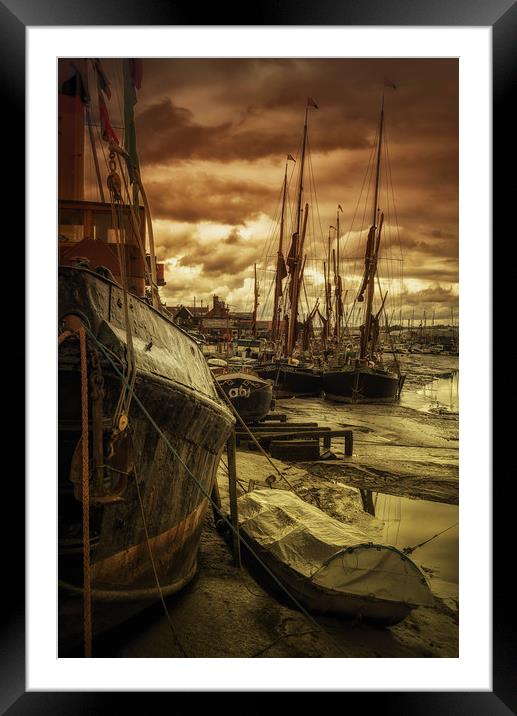 Ships from Essex Maldon Estuary Framed Mounted Print by John Williams