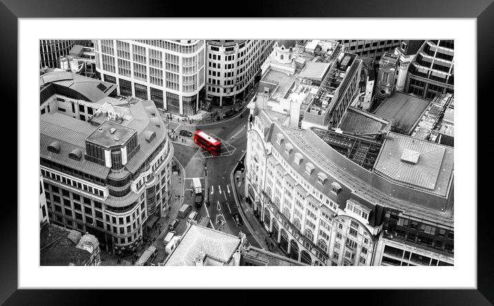 Red Bus of London Framed Mounted Print by John Williams