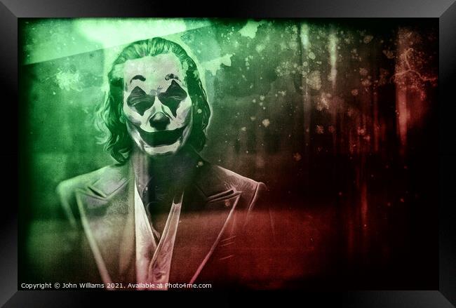 The Joker Art Image Framed Print by John Williams
