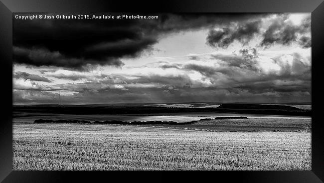  Patch of light on top of Bilsdale Framed Print by Josh Gilbraith