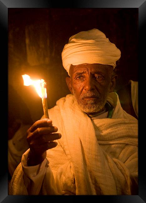 Ethiopian holy fire ceremony Framed Print by Kobby Dagan