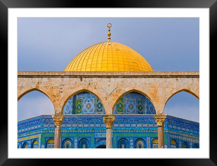 Dome of the rock Framed Mounted Print by Kobby Dagan