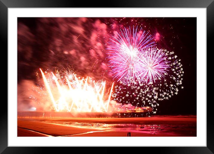  Blackpool Fireworks Framed Mounted Print by Gregg Howarth