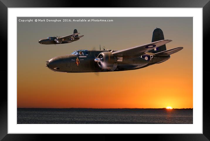 Red Sky at Morning - RAAF Version Framed Mounted Print by Mark Donoghue