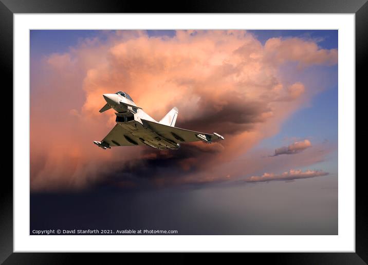Eurofighter Typhoon Framed Mounted Print by David Stanforth