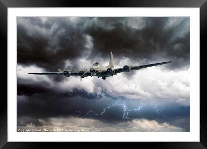 Sally B braves the storm Framed Mounted Print by David Stanforth