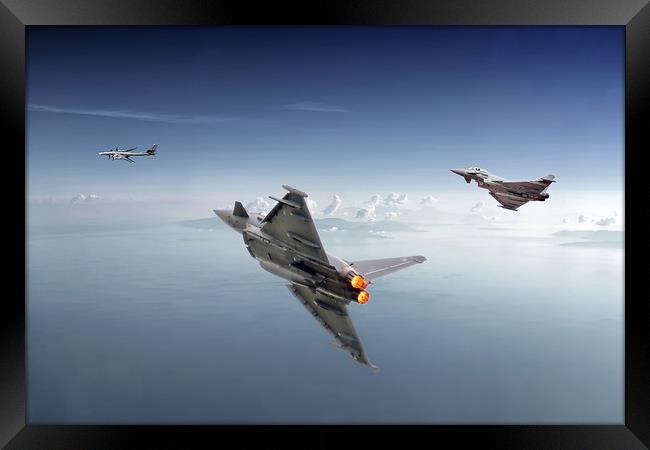 Eurofighters protecting our borders   Framed Print by David Stanforth
