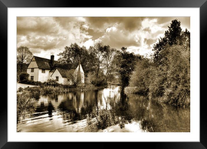Willy Lott's Cottage - Flatford Mill Framed Mounted Print by David Stanforth