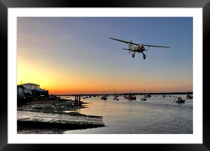 Lysander leaving by the River Deben Framed Mounted Print by David Stanforth