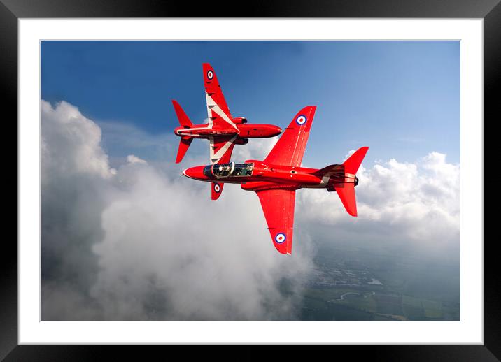 Red Arrows Close Pass Framed Mounted Print by David Stanforth