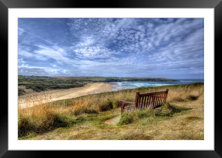Dreaming of Pentire Beach Framed Mounted Print by David Stanforth