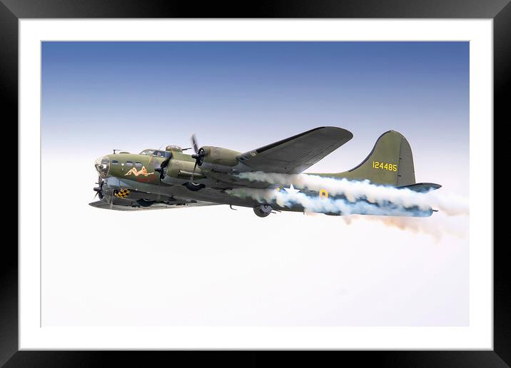 B17 bomber tribute to the fallen Framed Mounted Print by David Stanforth