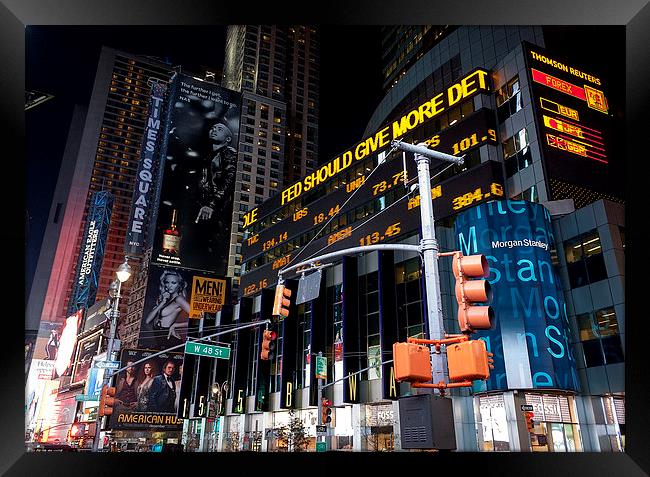  Time Square Framed Print by Martin Hopkins