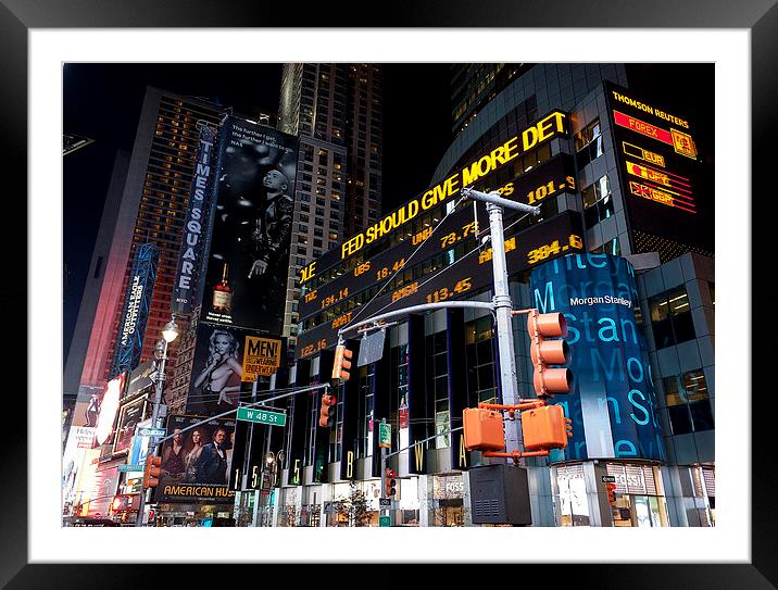  Time Square Framed Mounted Print by Martin Hopkins