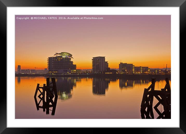Serenity of Cardiff Bay Framed Mounted Print by MICHAEL YATES