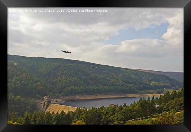 Dambusters over Upper Derwent Framed Print by MICHAEL YATES