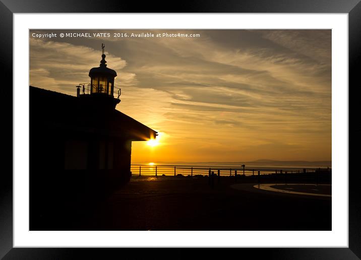 Stone Jetty Sunset Framed Mounted Print by MICHAEL YATES