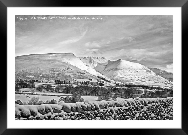 Winter snow scene Framed Mounted Print by MICHAEL YATES