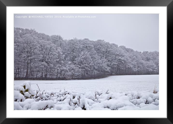 Snow covered Forest Framed Mounted Print by MICHAEL YATES