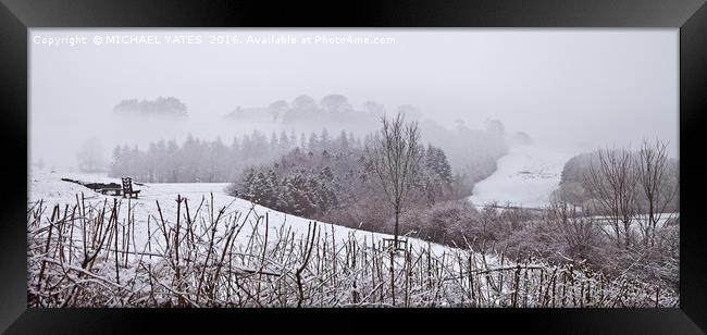 Snow Scene Framed Print by MICHAEL YATES