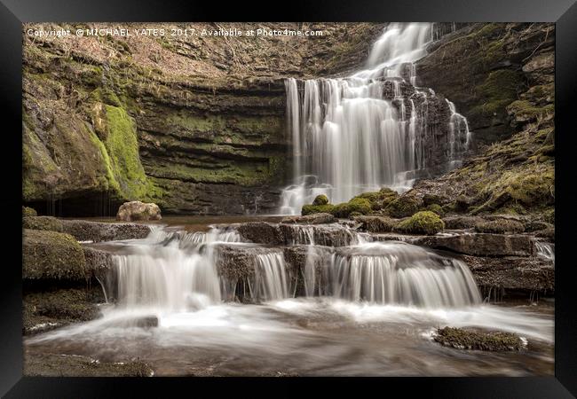 Scaleber Force Waterfall Framed Print by MICHAEL YATES